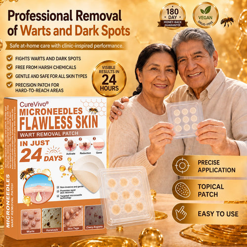 👩‍⚕️🎉 Official Flagship Store | CureVivo® 🐝 Microneedle Patch with Bee Venom (for warts, age spots, and blemishes)