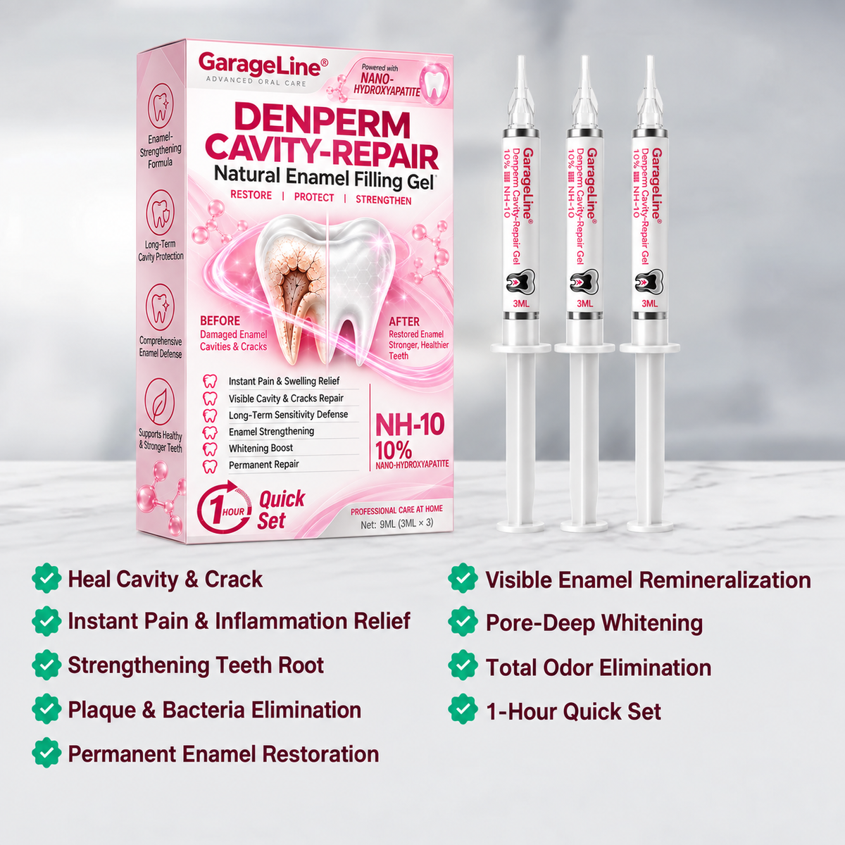 🇺🇸GarageLine® DenPerm Cavity-Repair Natural Enamel Filling Gel