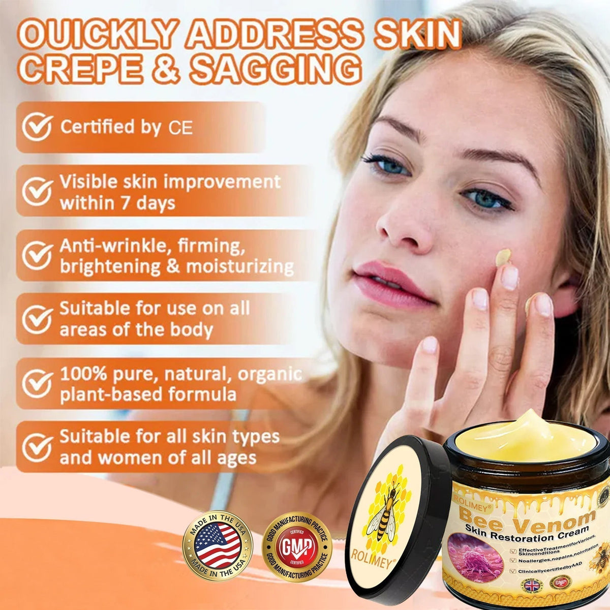 👍Official Brand Shop 丨Rolimey® Bee venom Pro Comprehensive Cream