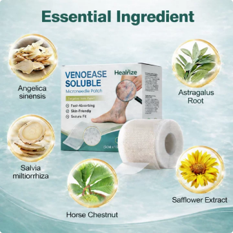 🇺🇸👨‍⚕️✅𝐇𝐞𝐚𝐥𝐫𝐢𝐳𝐞® VenoEase Soluble Microneedle Patch⚡Instant Relief, Long-Term Results ⚡