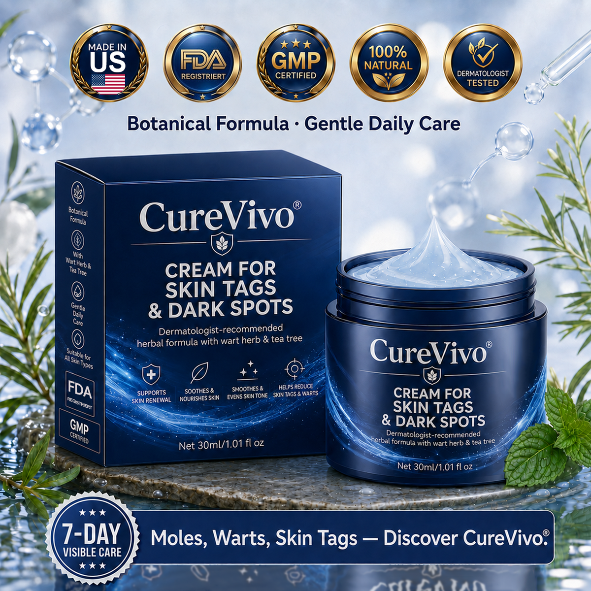 🏆𝗖𝘂𝗿𝗲𝗩𝗶𝘃𝗼® 𝟕-𝐃𝐚𝐲 𝐒𝐤𝐢𝐧 𝐓𝐚𝐠 & 𝐒𝐩𝐨𝐭 𝐑𝐞𝐦𝐨𝐯𝐚𝐥 𝐂𝐫𝐞𝐚𝐦 (𝐏𝐚𝐢𝐧𝐥𝐞𝐬𝐬 𝐅𝐨𝐫𝐦𝐮𝐥𝐚 – 𝐍𝐨 𝐒𝐜𝐚𝐫𝐬)💗